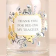 Close up of the 200ml Thank you For Bee-ing My Teacher Gin. The text reads 'Thank you for being my teacher, but using a bee-related pun.