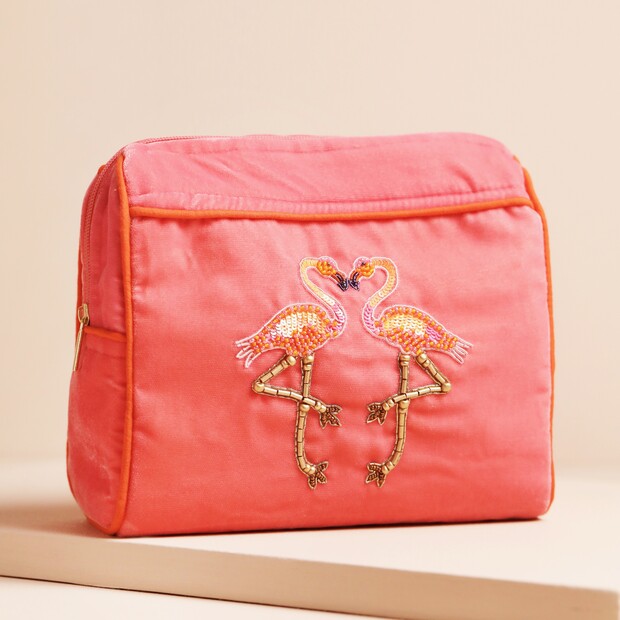 My Doris Pink Flamingo Makeup Bag