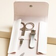 Bee Floral Manicure Set open showing nail scissors and clippers inside