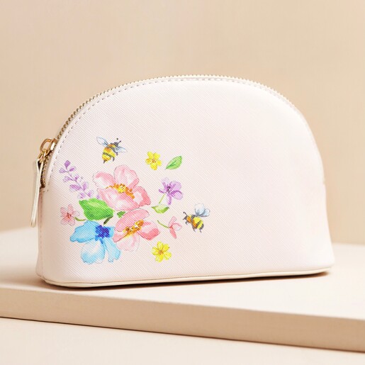 Small Pink Floral Bee Wash Bag Travel Accessories Lisa Angel