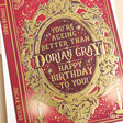 The Art File Dorian Gray Novel Birthday Card close up