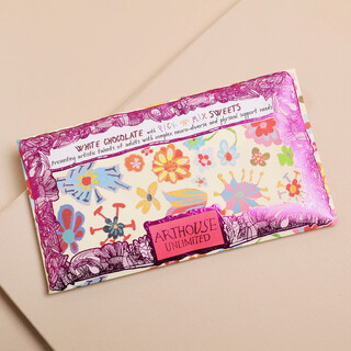 Arthouse Unlimited Yellow Daffodil Pick 'n' Mix Sweets White Chocolate Bar