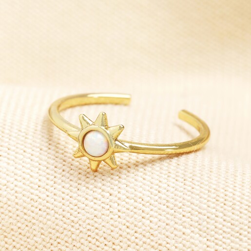 Sun Opalite Adjustable Ring in Gold Sun Opalite Adjustable Ring in Gold