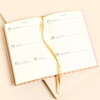 Open Page of 2026 Red and Pink Striped Diary