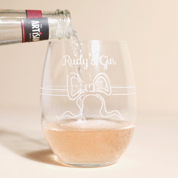 Personalised Name and Bow Tumbler Personalised Name and Bow Tumbler