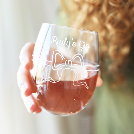 Personalised Name and Bow Tumbler
