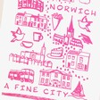 Norwich Sketch Tea Towel