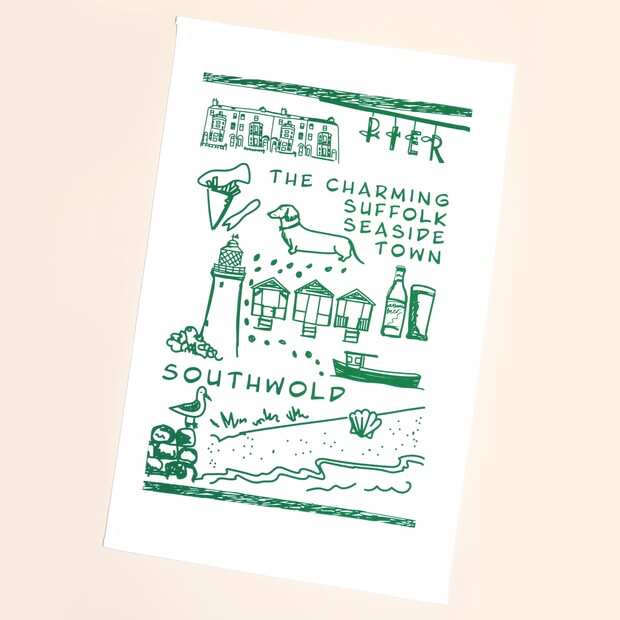 Southwold Sketch Tea Towel Southwold Sketch Tea Towel