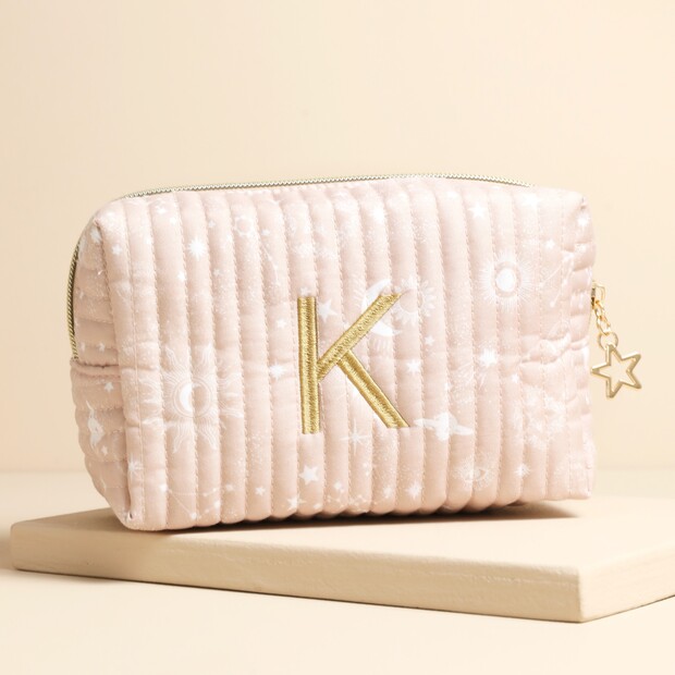 Personalised Name Small Rose Celestial Wash Bag Personalised Name Small Rose Celestial Wash Bag