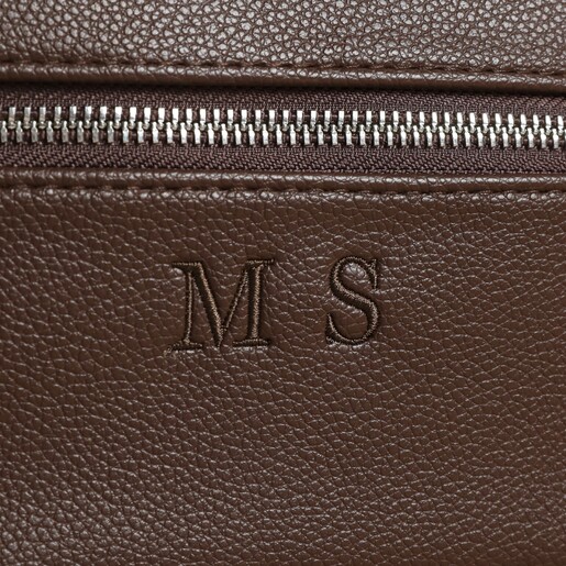 Personalised Initials Voyager Wash Bag in Brown