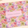 Close up of Bright Floral Desktop Weekly Planner