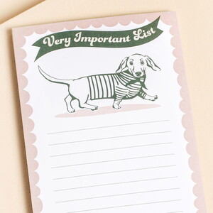 Sausage Dog Print Very Important To Do List