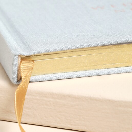 Swan Wedding Fabric Notebook in Blue