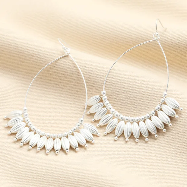 Big Metal London Vittoria Seed Oversized Matte Earrings in Silver Big Metal London Vittoria Seed Oversized Matte Earrings in Silver