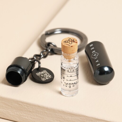 Beevive Bee Revival Kit Keyring in Anthracite Grey