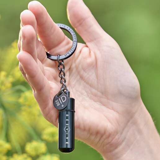 Beevive Bee Revival Kit Keyring in Anthracite Grey