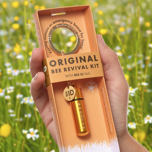 Beevive Bee Revival Kit Keyring in Gold