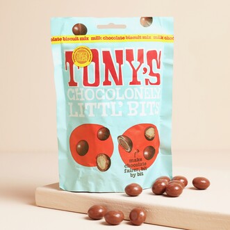 Tony's Chocolonely Littl' Bits Milk Chocolate Biscuit Mix