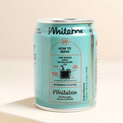 Back of Whitebox Cocktails Spicy Margarita Cocktail