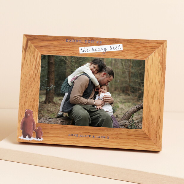 Personalised Daddy Bear Oak Photo Frame Personalised Daddy Bear Oak Photo Frame