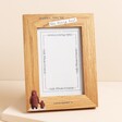 Personalised Daddy Bear Oak Photo Frame