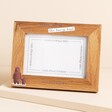 Personalised Daddy Bear Oak Photo Frame