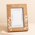 Personalised Floral Oak Photo Frame