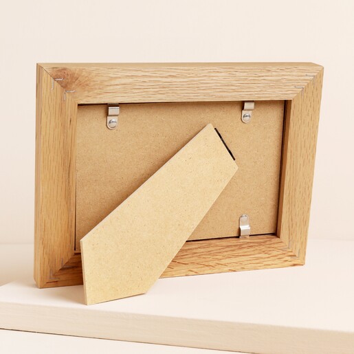 Back of Frame Back of Personalised Floral Oak Photo Frame