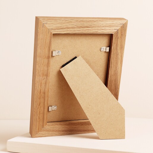 Back of Frame Back of Personalised Floral Oak Photo Frame