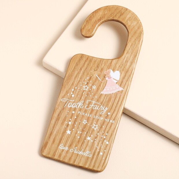Personalised Tooth Fairy Oak Door Hanger Personalised Tooth Fairy Oak Door Hanger