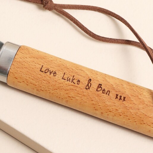 Close Up of Personalised Wooden Bottle Opener