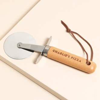 Personalised Wooden Pizza Cutter