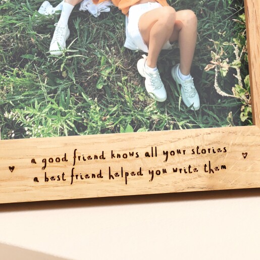 Send With Love 'Best Friends' Photo Frame in Natural close up