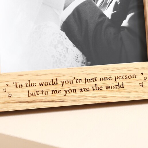 Send With Love 'My World' Photo Frame in Natural