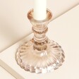 Casa Verde Leela Vintage Pink Glass Candlestick