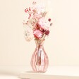 Sass & Belle Gold Rim Pink Glass Bud Vase