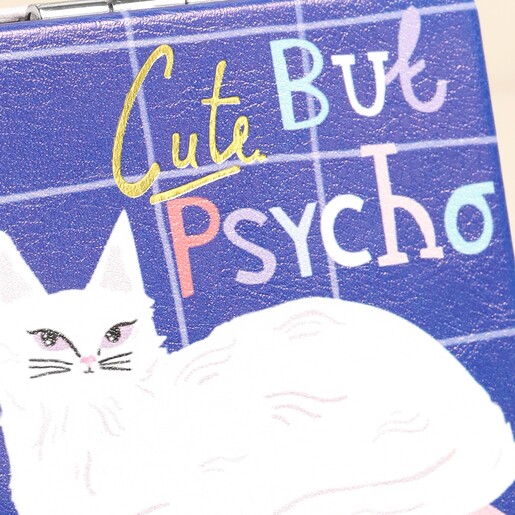 Close Up of House of Disaster 'Cute But Psycho' Catnip Compact Mirror