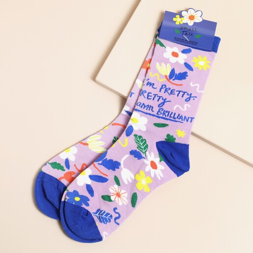 House of Disaster Small Talk 'I'm Pretty Damn Brilliant' Socks
