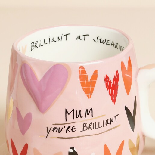 Close Up Close Up of House of Disaster Small Talk 'Mum You're Brilliant' Mug