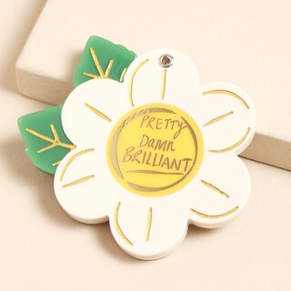 House of Disaster Small Talk 'Pretty Damn Brilliant' Flower Compact Mirror