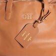 Close Up of Personalised Vegan Leather Weekend Holdall Bag