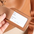 Close Up of Personalised Vegan Leather Weekend Holdall Bag