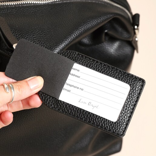 Vegan Leather Weekend Holdall Bag in Black