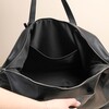 Vegan Leather Weekend Holdall Bag in Black