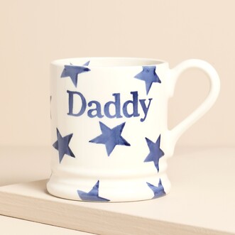 Emma Bridgewater Blue Star Daddy 1/2 Pint Mug