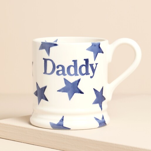 Emma Bridgewater Blue Star Daddy 1/2 Pint Mug