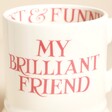 Emma Bridgewater Pink Toast My Brilliant Friend 1/2 Pint Mug