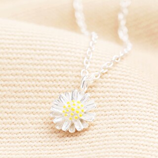 Sterling Silver Daisy Pendant Necklace