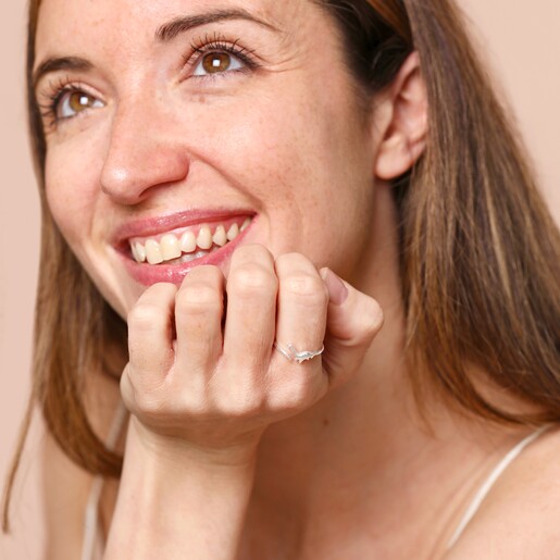 Model Shot of Adjustable Sterling Silver Dinosaur Ring