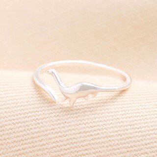 Adjustable Sterling Silver Dinosaur Ring